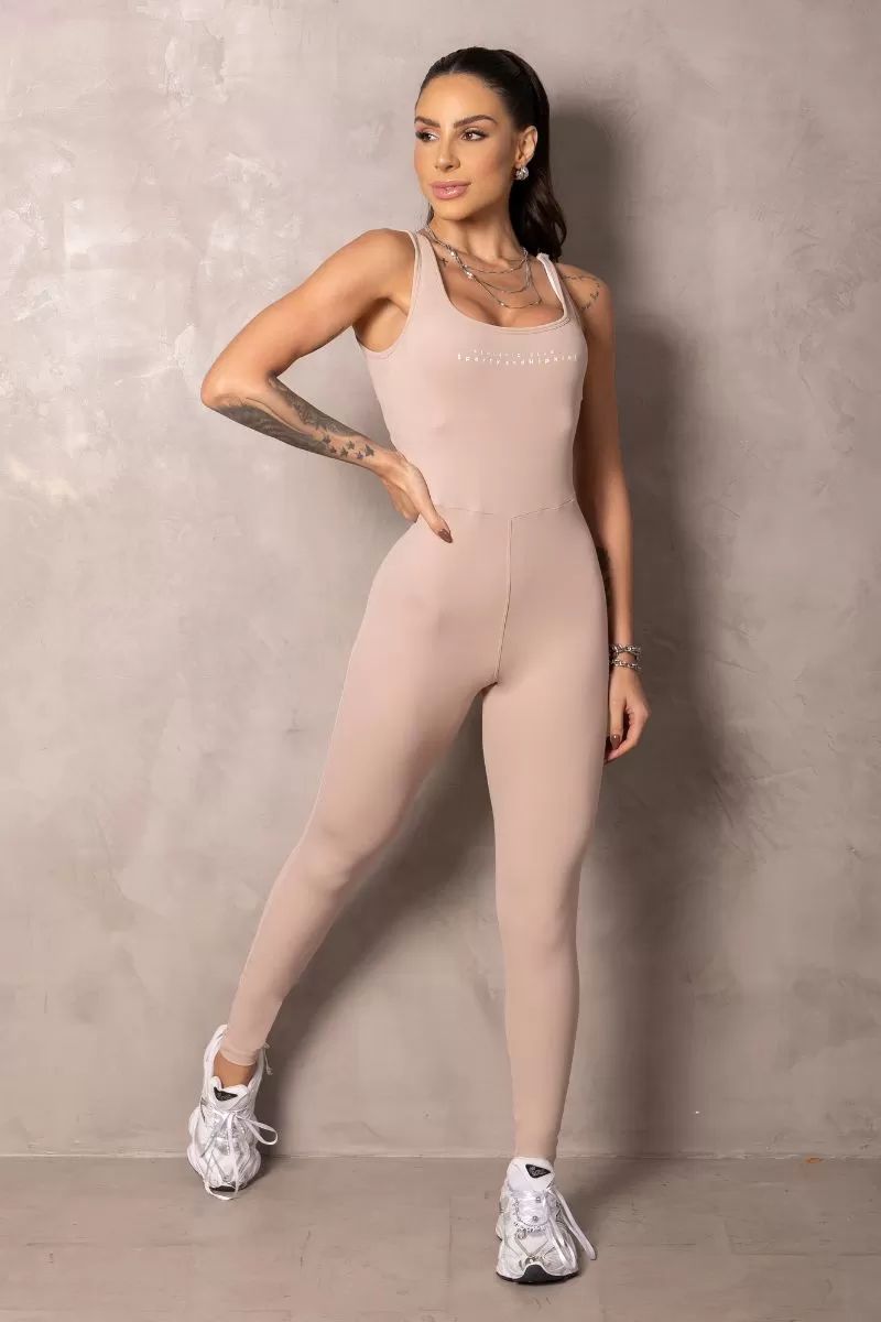 Hipkini - Summertime Nude Jumpsuit with Ruching - 33330964 Hipkini - Summertime Nude Jumpsuit with Ruching - 33330964