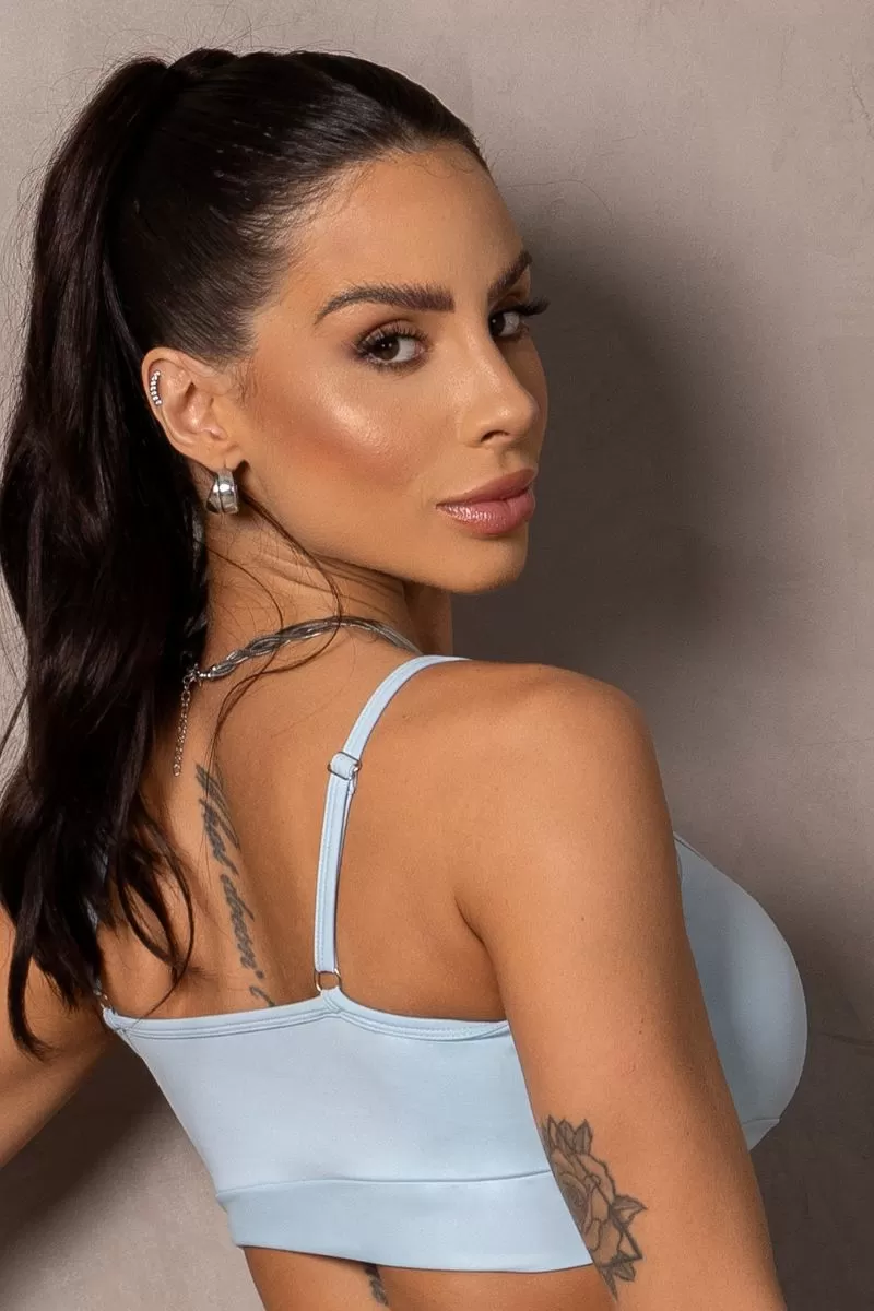 Hipkini - Baby Blue Summertime Top with Cutouts - 33330975 Hipkini - Baby Blue Summertime Top with Cutouts - 33330975