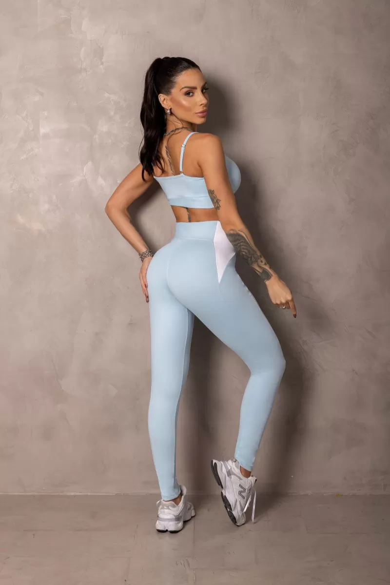Hipkini - Baby Blue Summertime Leggings with Cutouts - 33330976