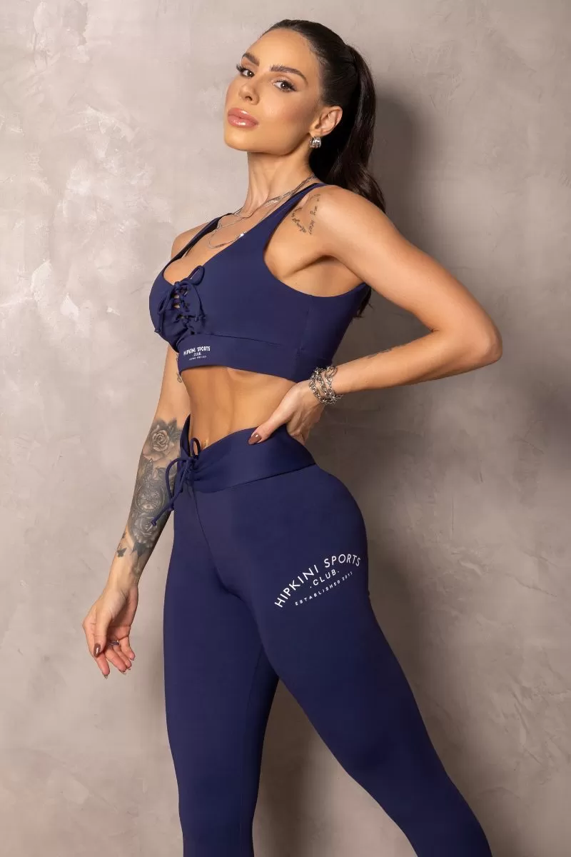 Hipkini - Navy Blue Summertime Leggings with Tie Waistband - 33330979 Hipkini - Navy Blue Summertime Leggings with Tie Waistband - 33330979