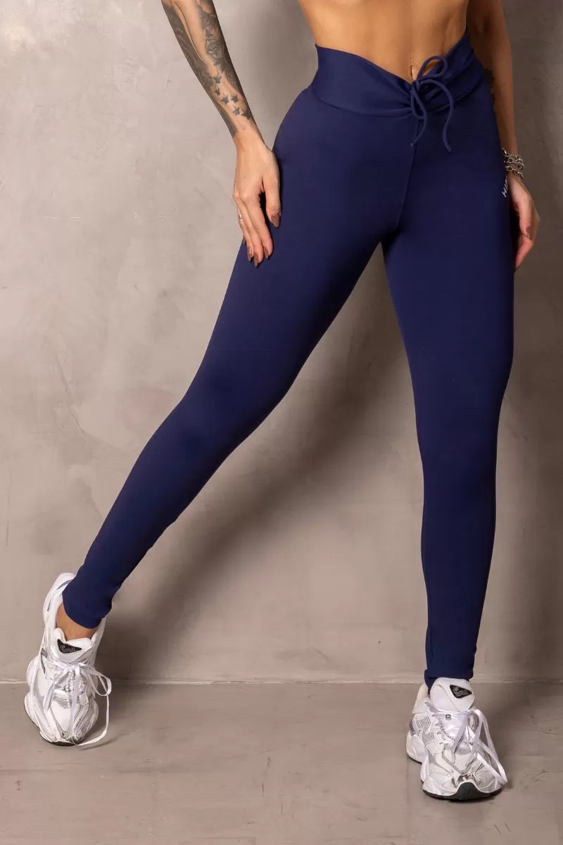 Hipkini - Navy Blue Summertime Leggings with Tie Waistband - 33330979 Hipkini - Navy Blue Summertime Leggings with Tie Waistband - 33330979