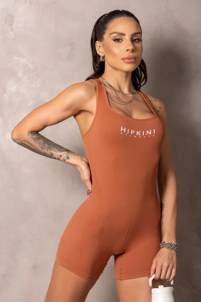 Hipkini - Summertime Seamless Caramel Romper - 33331185
