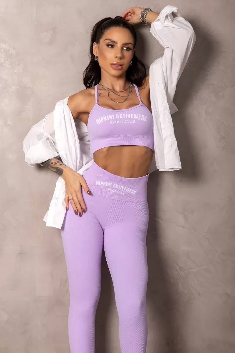 Hipkini - Summertime Seamless Lilac Top with Cross Straps - 33331180