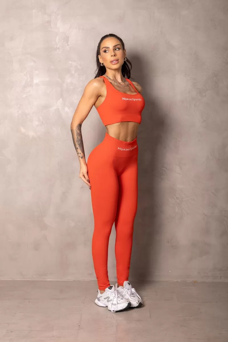 Hipkini - Summertime Seamless Brocade Acerola Legging - 33331177