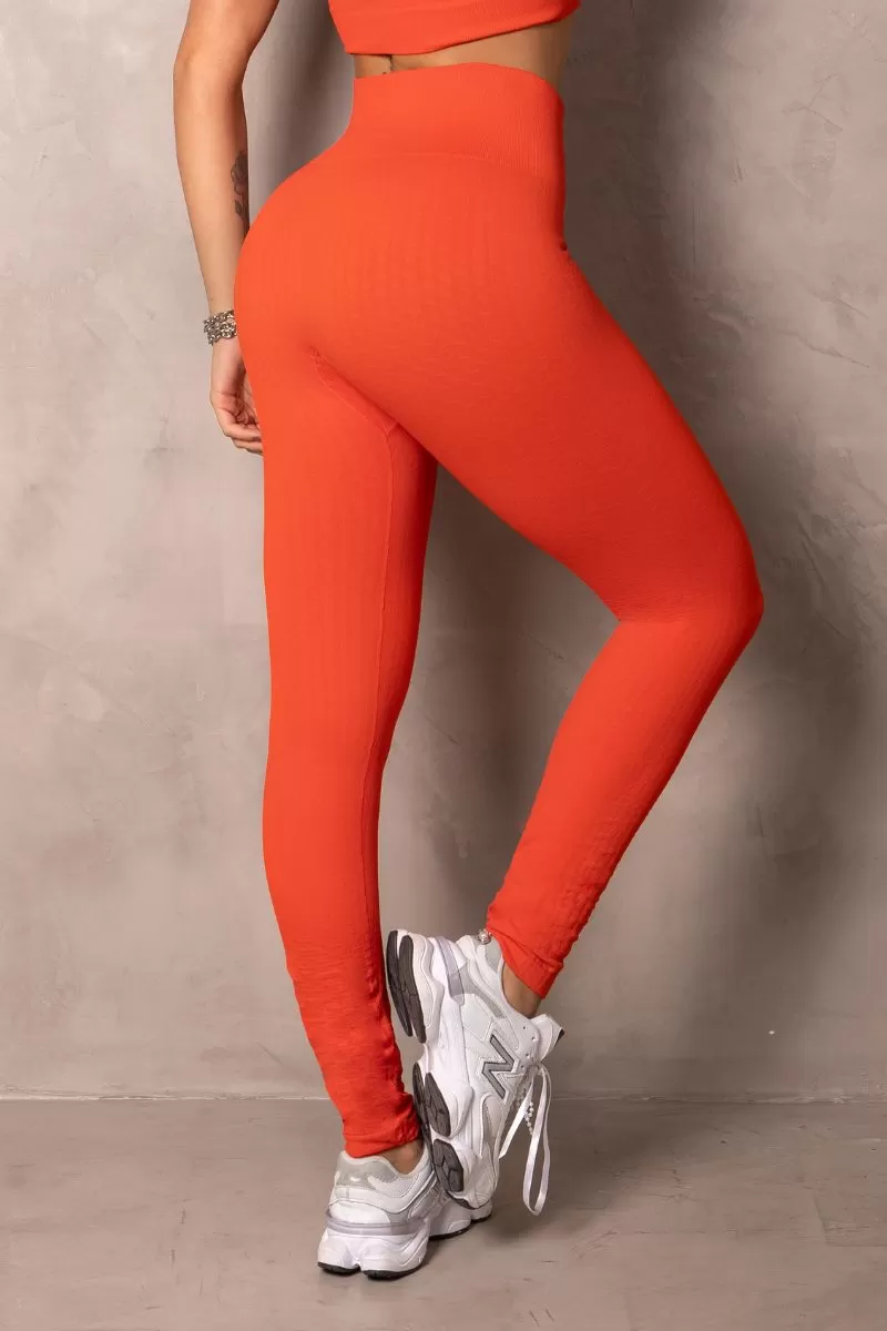 Hipkini - Summertime Seamless Brocade Acerola Legging - 33331177