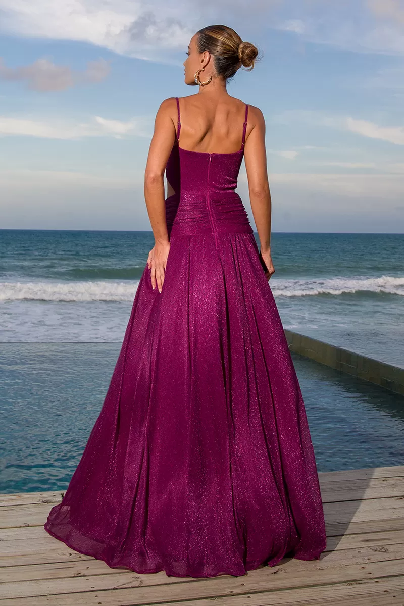 Dot Clothing - Long Dress Dot Clothing Mirabel Lurex Fuchsia - 2561FUCSIA Dot Clothing - Long Dress Dot Clothing Mirabel Lurex Fuchsia - 2561FUCSIA