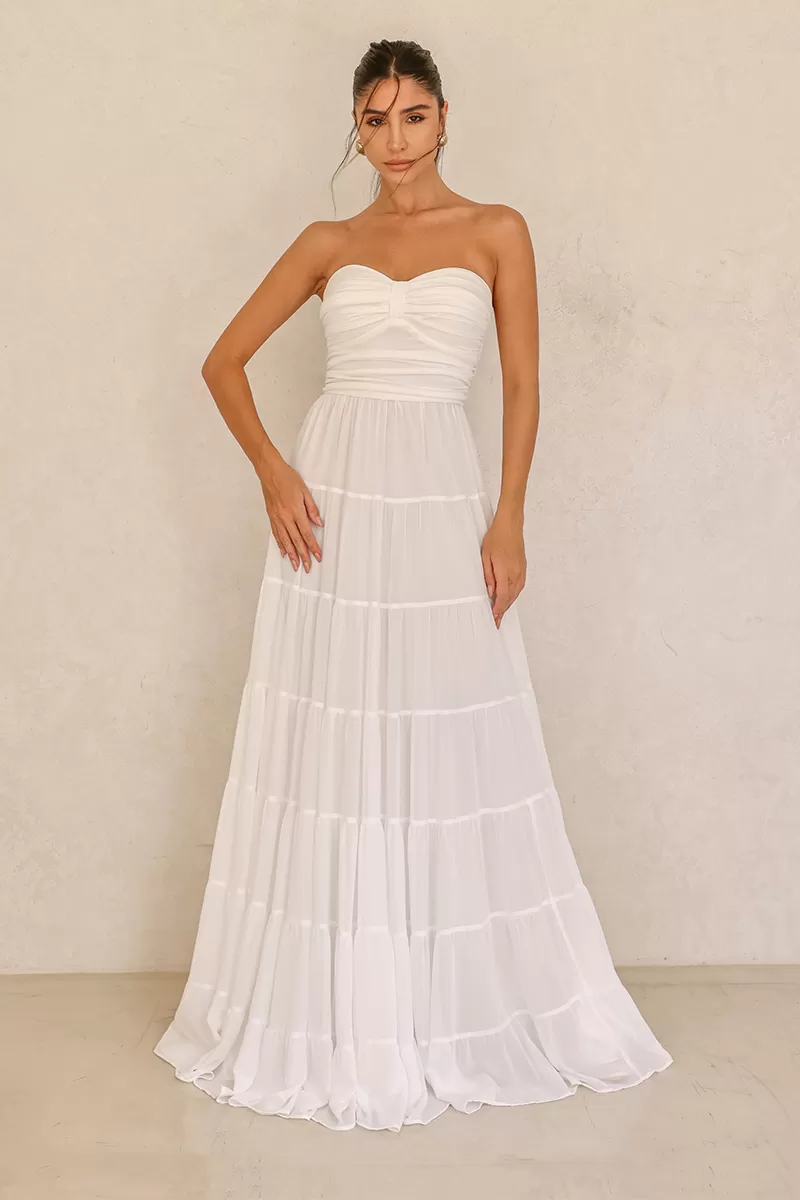 Dot Clothing - Long Dress Dot Clothing Mira TQC Off White - 2620OFF Dot Clothing - Long Dress Dot Clothing Mira TQC Off White - 2620OFF