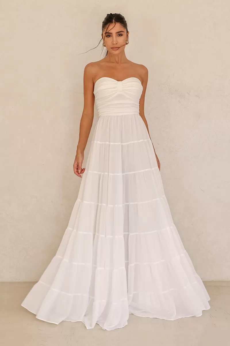 Dot Clothing - Long Dress Dot Clothing Mira TQC Off White - 2620OFF Dot Clothing - Long Dress Dot Clothing Mira TQC Off White - 2620OFF