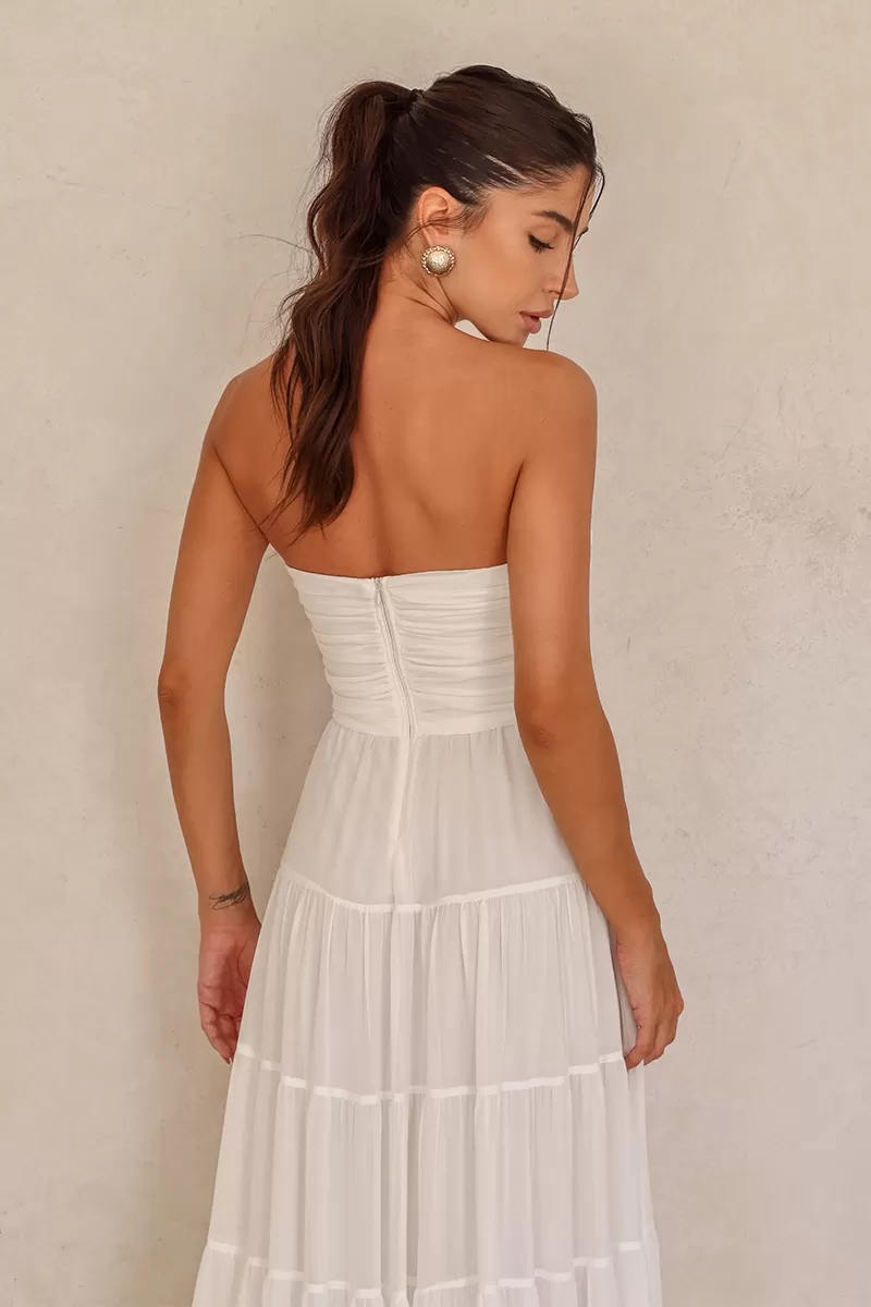 Dot Clothing - Long Dress Dot Clothing Mira TQC Off White - 2620OFF Dot Clothing - Long Dress Dot Clothing Mira TQC Off White - 2620OFF