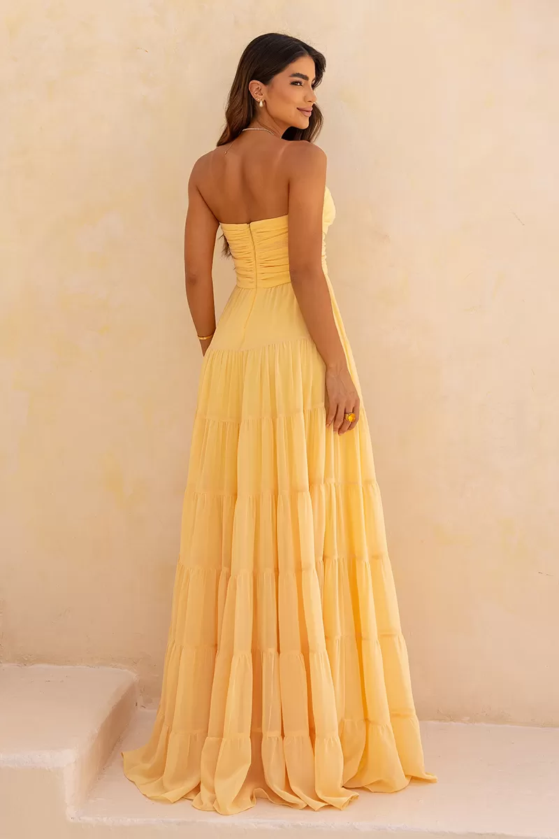 Dot Clothing - Dot Clothing Mira TQC Camomile Long Dress - 2620CAMOMILA Dot Clothing - Dot Clothing Mira TQC Camomile Long Dress - 2620CAMOMILA