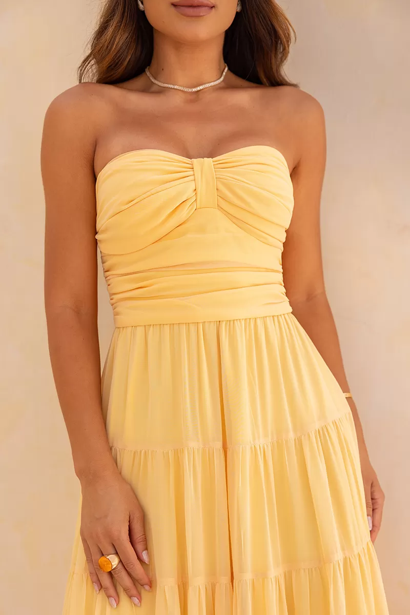 Dot Clothing - Dot Clothing Mira TQC Camomile Long Dress - 2620CAMOMILA Dot Clothing - Dot Clothing Mira TQC Camomile Long Dress - 2620CAMOMILA