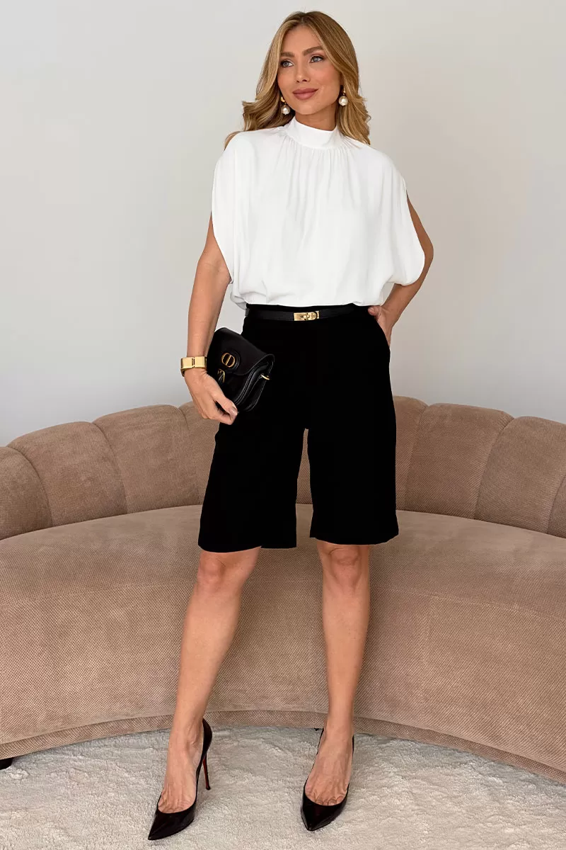 Miss Misses - Paola Crepe Off-White Shirt - 54496030 Miss Misses - Paola Crepe Off-White Shirt - 54496030