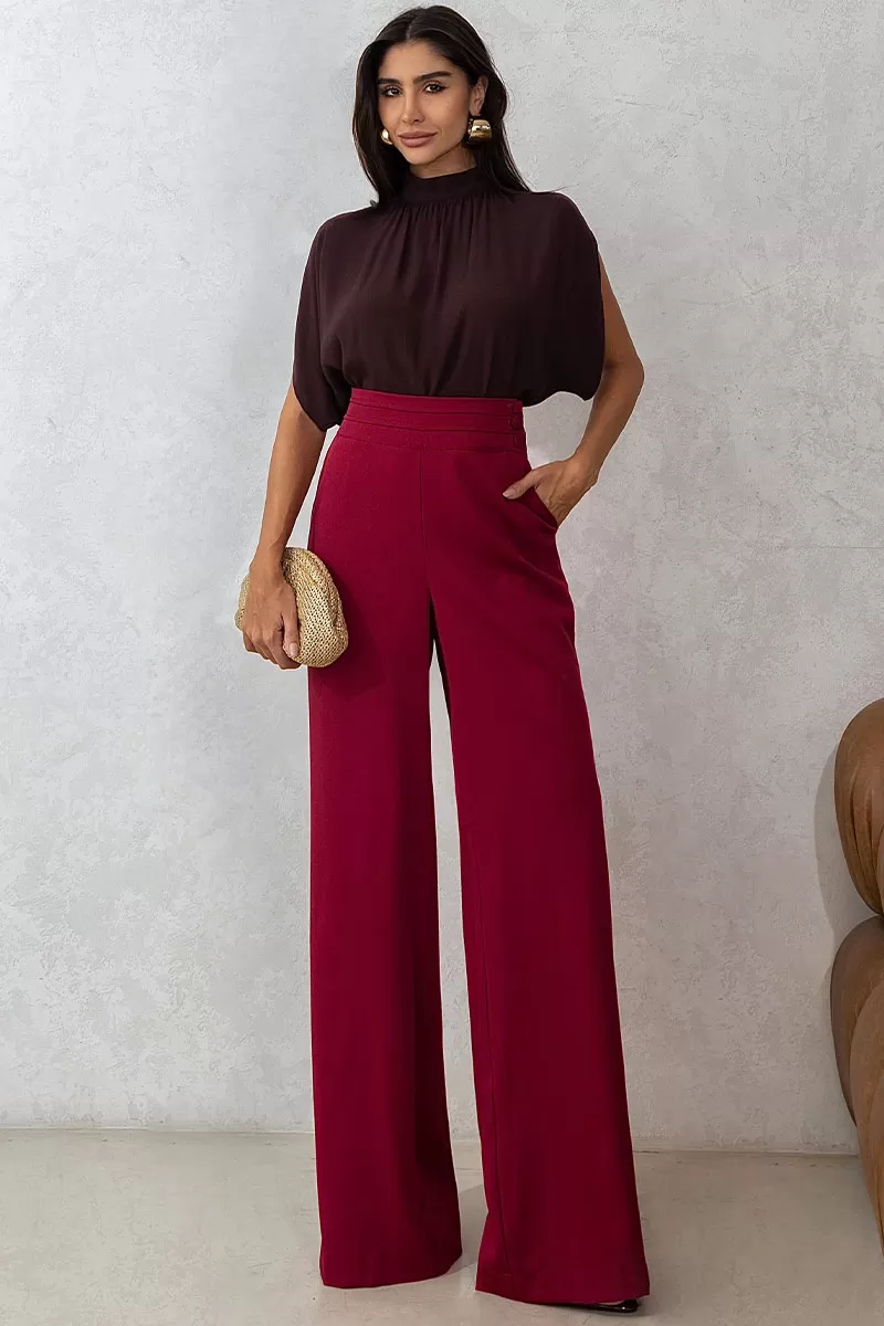 Miss Misses - Paola Crepe Brown Shirt - 54496214 Miss Misses - Paola Crepe Brown Shirt - 54496214