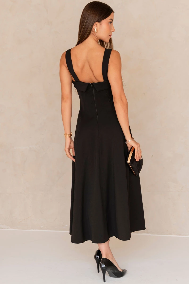 Miss Misses - Gisele Dress With Black Metal Loop Detail - 54491001