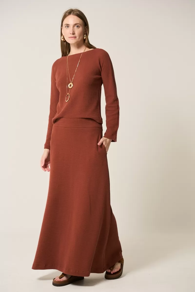 Hidrogênio - LONG SKIRT WITH BROWN POCKET - 20282031 Hidrogênio - LONG SKIRT WITH BROWN POCKET - 20282031