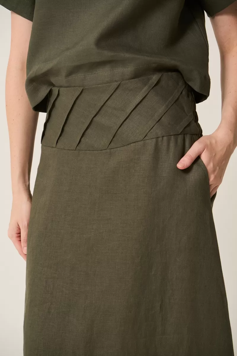 Hidrogênio - LONG STRAIGHT SKIRT WITH MILITARY SLIT - 20299005 Hidrogênio - LONG STRAIGHT SKIRT WITH MILITARY SLIT - 20299005