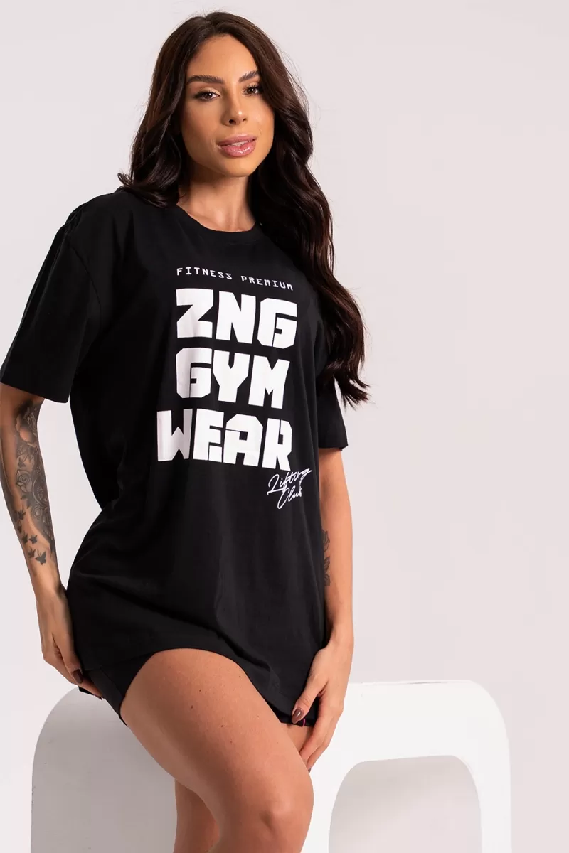 ZNG - LIFTING CLUB BLACK T-SHIRT - BLU296 ZNG - LIFTING CLUB BLACK T-SHIRT - BLU296