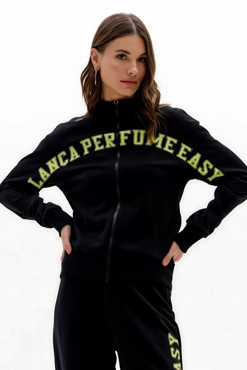 LANÇA PERFUME - Zippered Jacket With Long Sleeve Name Launches Perfume - 1004 LANÇA PERFUME - Zippered Jacket With Long Sleeve Name Launches Perfume - 1004