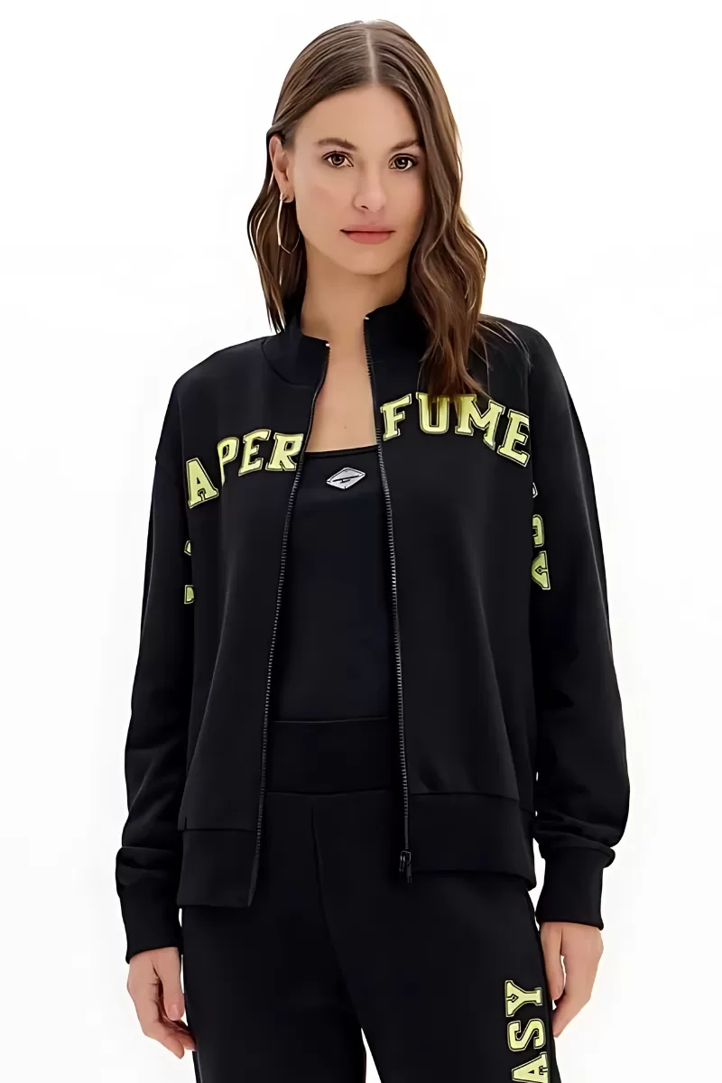 LANÇA PERFUME - Zippered Jacket With Long Sleeve Name Launches Perfume - 1004 LANÇA PERFUME - Zippered Jacket With Long Sleeve Name Launches Perfume - 1004