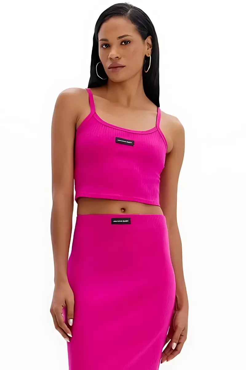 LANÇA PERFUME - Sports bra Cropped with thin straps Ribbed Lança Perfume - 1834 LANÇA PERFUME - Sports bra Cropped with thin straps Ribbed Lança Perfume - 1834