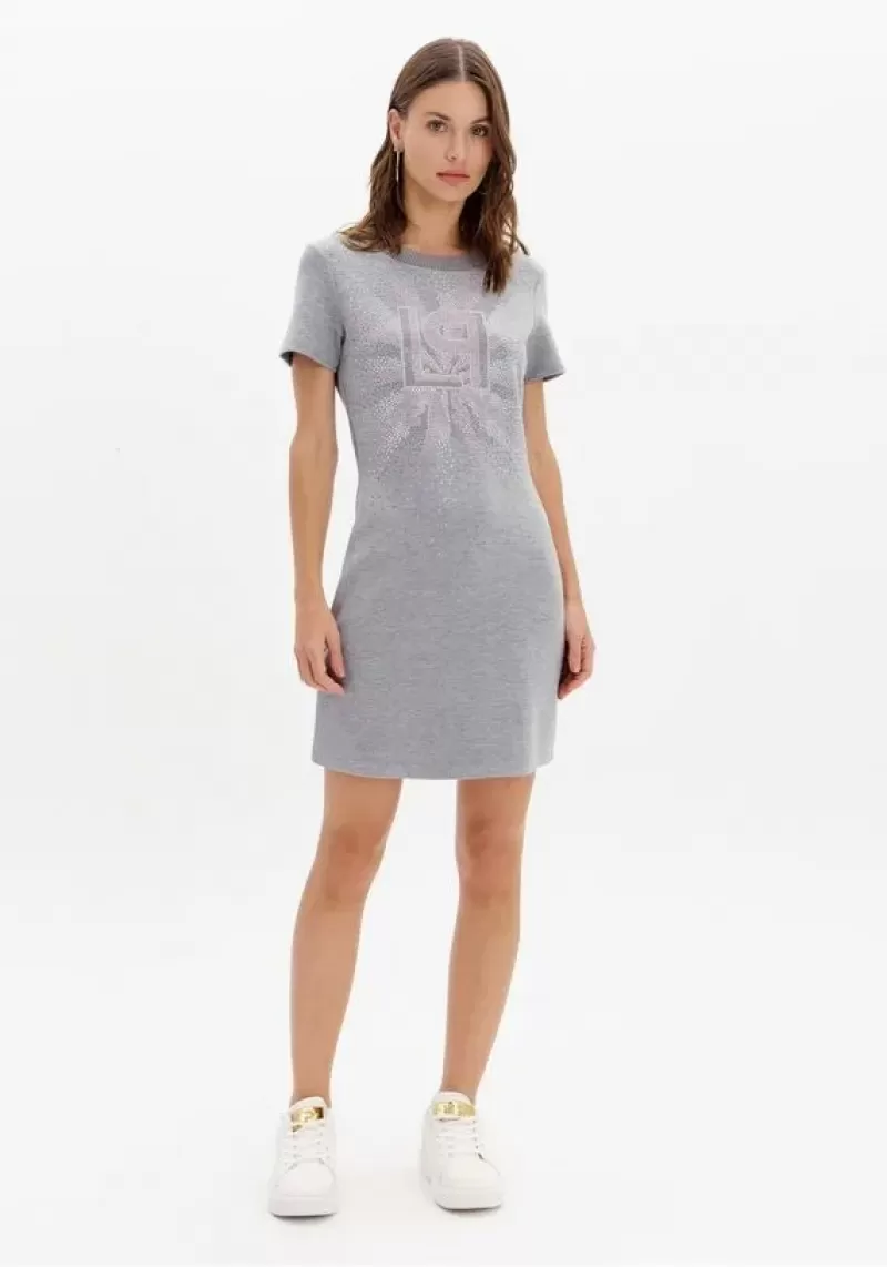 LANÇA PERFUME - Short Dress Short Sleeves With Glitter Appliques Lança Perfume - 0184