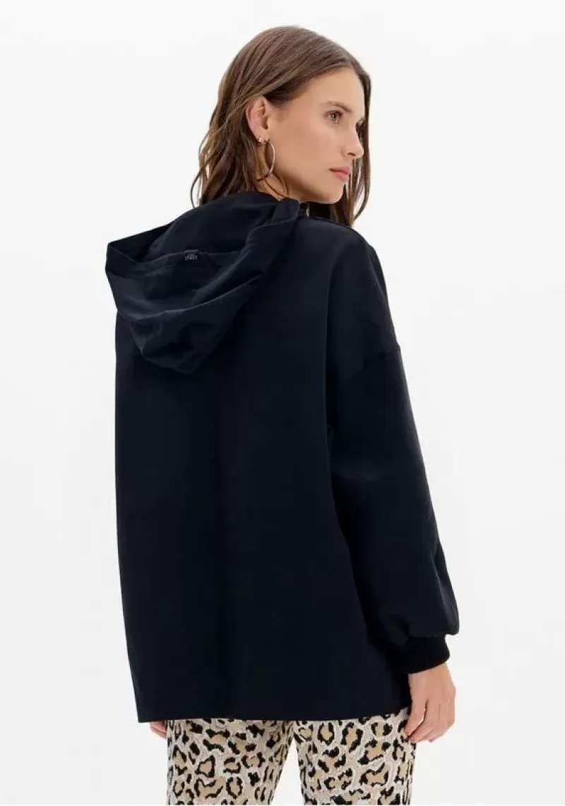 LANÇA PERFUME - Oversized Long Blouse With Hood And Sparkles Launches Perfume - 0737 LANÇA PERFUME - Oversized Long Blouse With Hood And Sparkles Launches Perfume - 0737