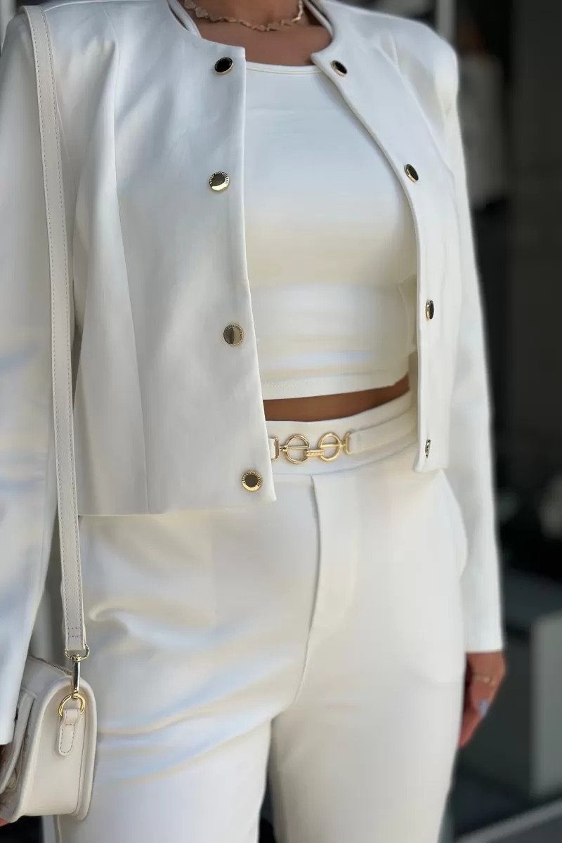 LANÇA PERFUME - Carrot High Waist Pants With Embellishment Waistband Launches Perfume - 2917 LANÇA PERFUME - Carrot High Waist Pants With Embellishment Waistband Launches Perfume - 2917