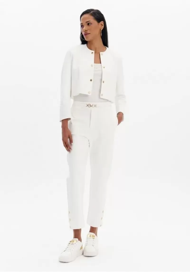 LANÇA PERFUME - Carrot High Waist Pants With Embellishment Waistband Launches Perfume - 2917 LANÇA PERFUME - Carrot High Waist Pants With Embellishment Waistband Launches Perfume - 2917