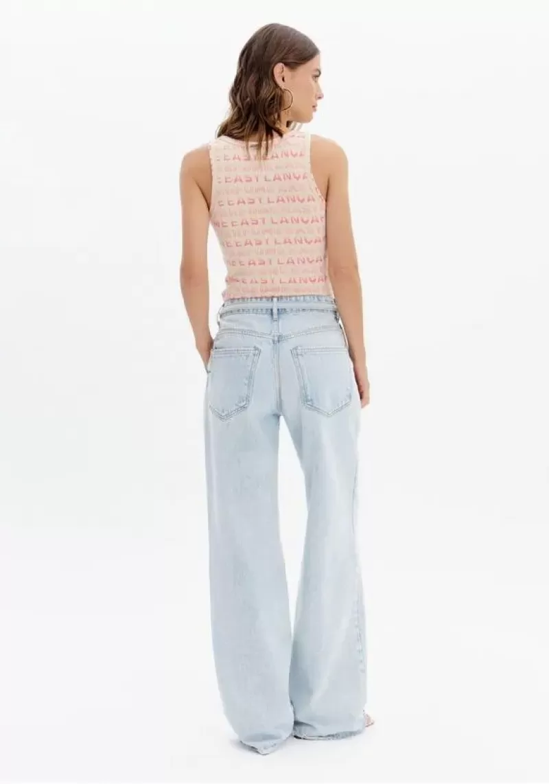 LANÇA PERFUME - Full Length Jeans With Super High Waist And Belt Launches Perfume - 8231 LANÇA PERFUME - Full Length Jeans With Super High Waist And Belt Launches Perfume - 8231
