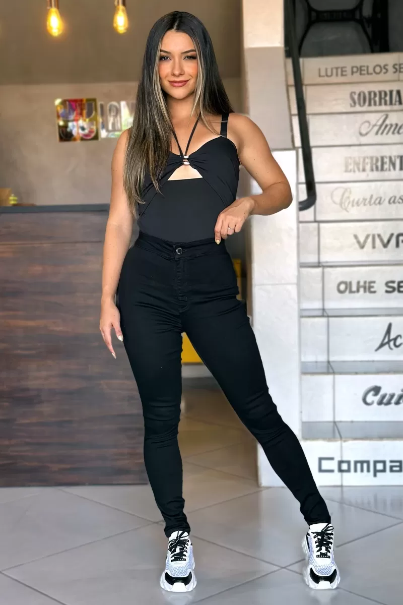 LANÇA PERFUME - Jegging Jeans Pants With Super High Waist Perfume Launches - 8193