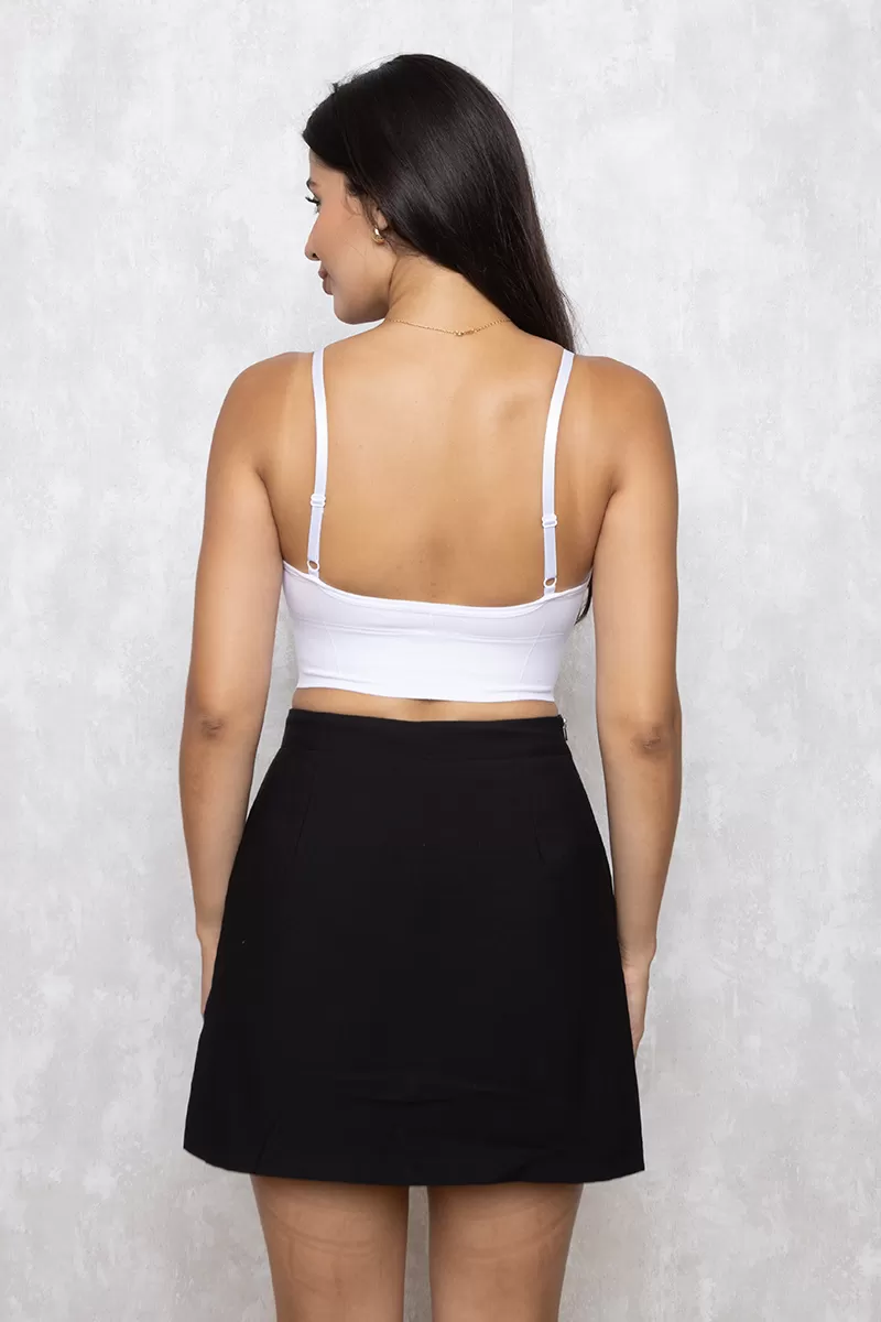 Dress Us - White Cropped Top with Thin Straps - 160004BRANCO Dress Us - White Cropped Top with Thin Straps - 160004BRANCO