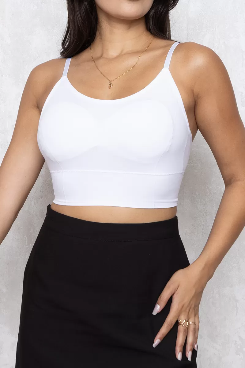 Dress Us - White Cropped Top with Thin Straps - 160004BRANCO Dress Us - White Cropped Top with Thin Straps - 160004BRANCO