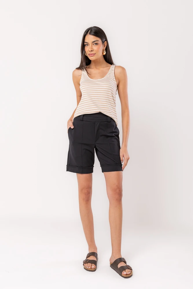 Hidrogênio - TAILORED BERMUDA BERMUDA WITH POCKET AND LAPEL IN BLACK - 20287001 Hidrogênio - TAILORED BERMUDA BERMUDA WITH POCKET AND LAPEL IN BLACK - 20287001