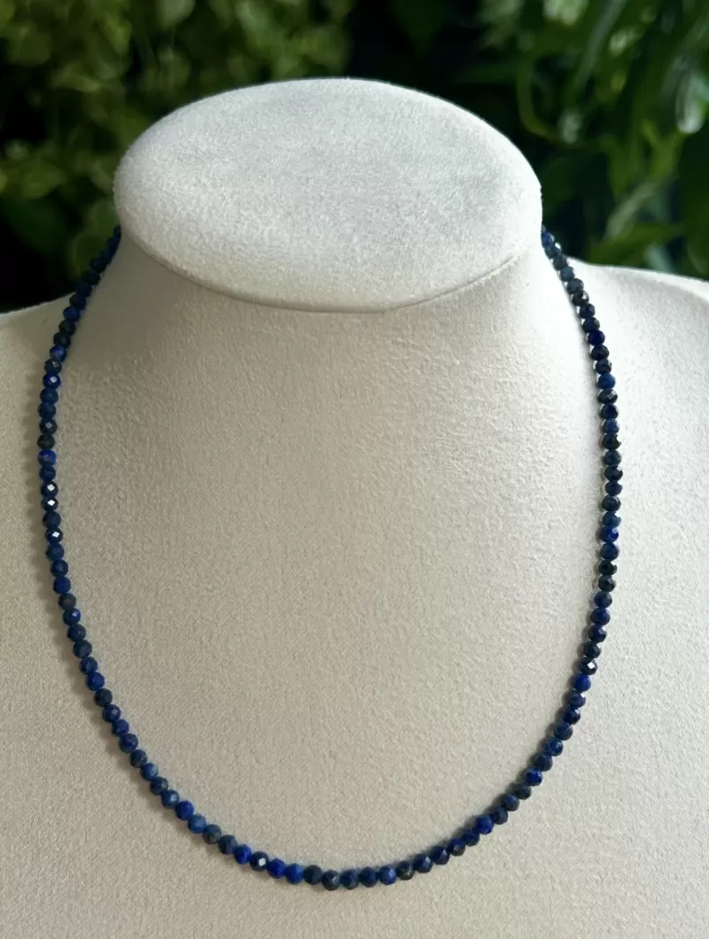 Mikabe - Colar Pedra Lapis Lazuli 3mm - MK2022 Mikabe - Colar Pedra Lapis Lazuli 3mm - MK2022