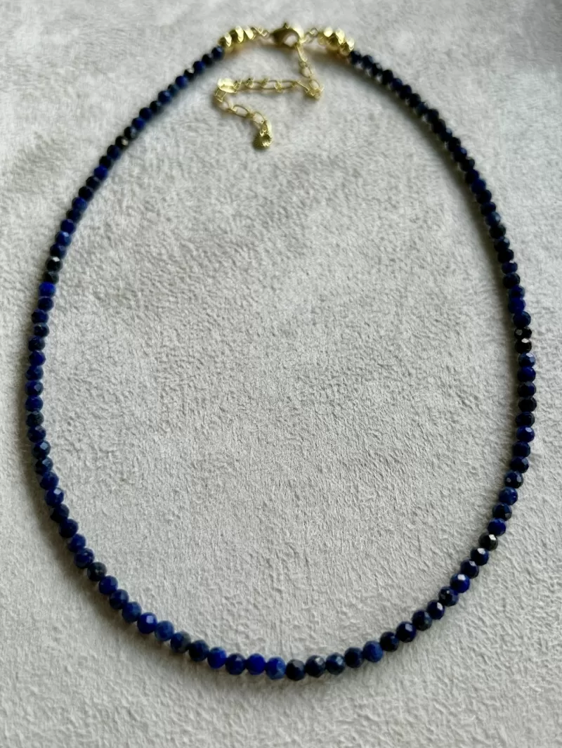 Mikabe - Colar Pedra Lapis Lazuli 3mm - MK2022
