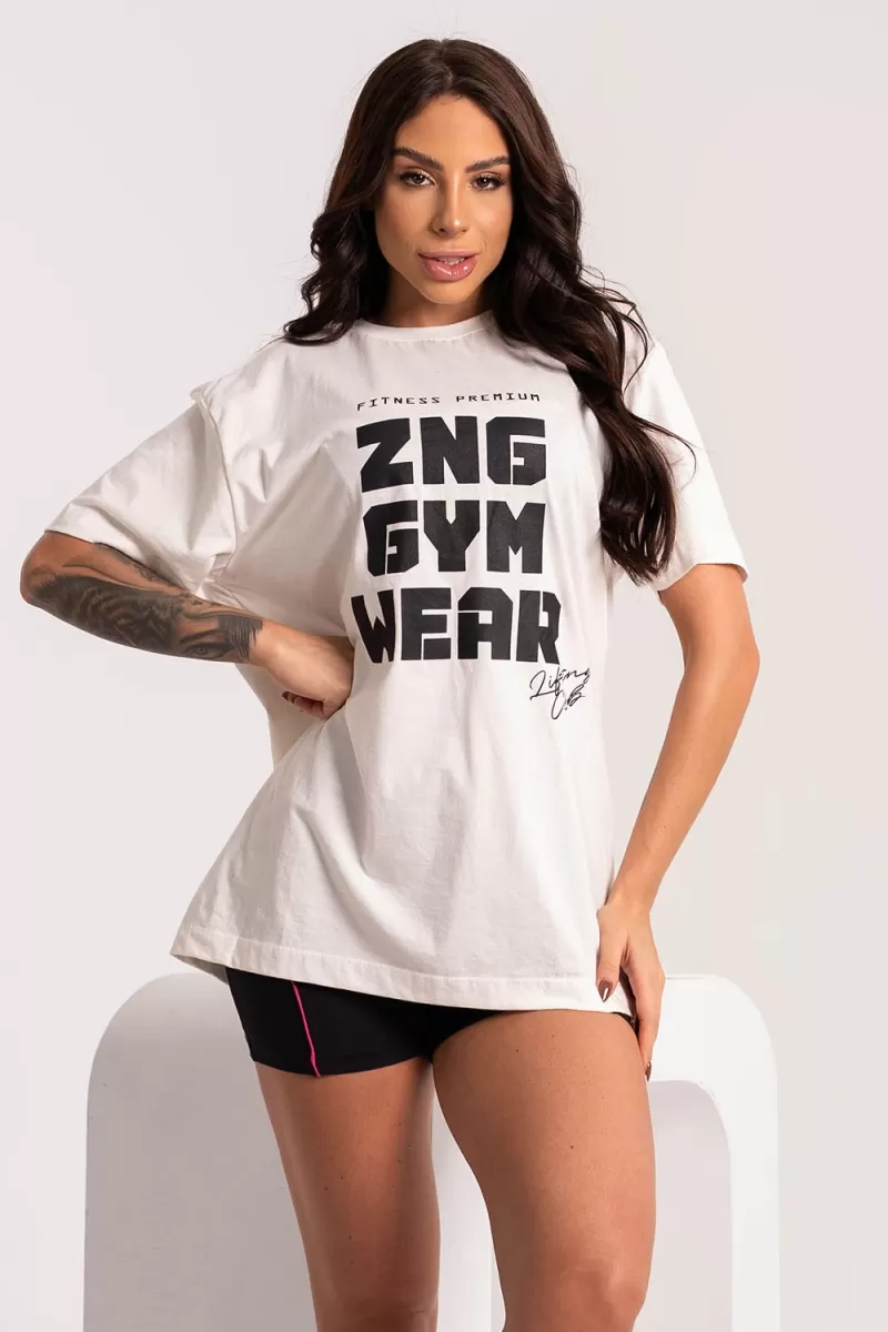 ZNG - T-SHIRT LIFTING CLUB OFF WHITE - BLU299