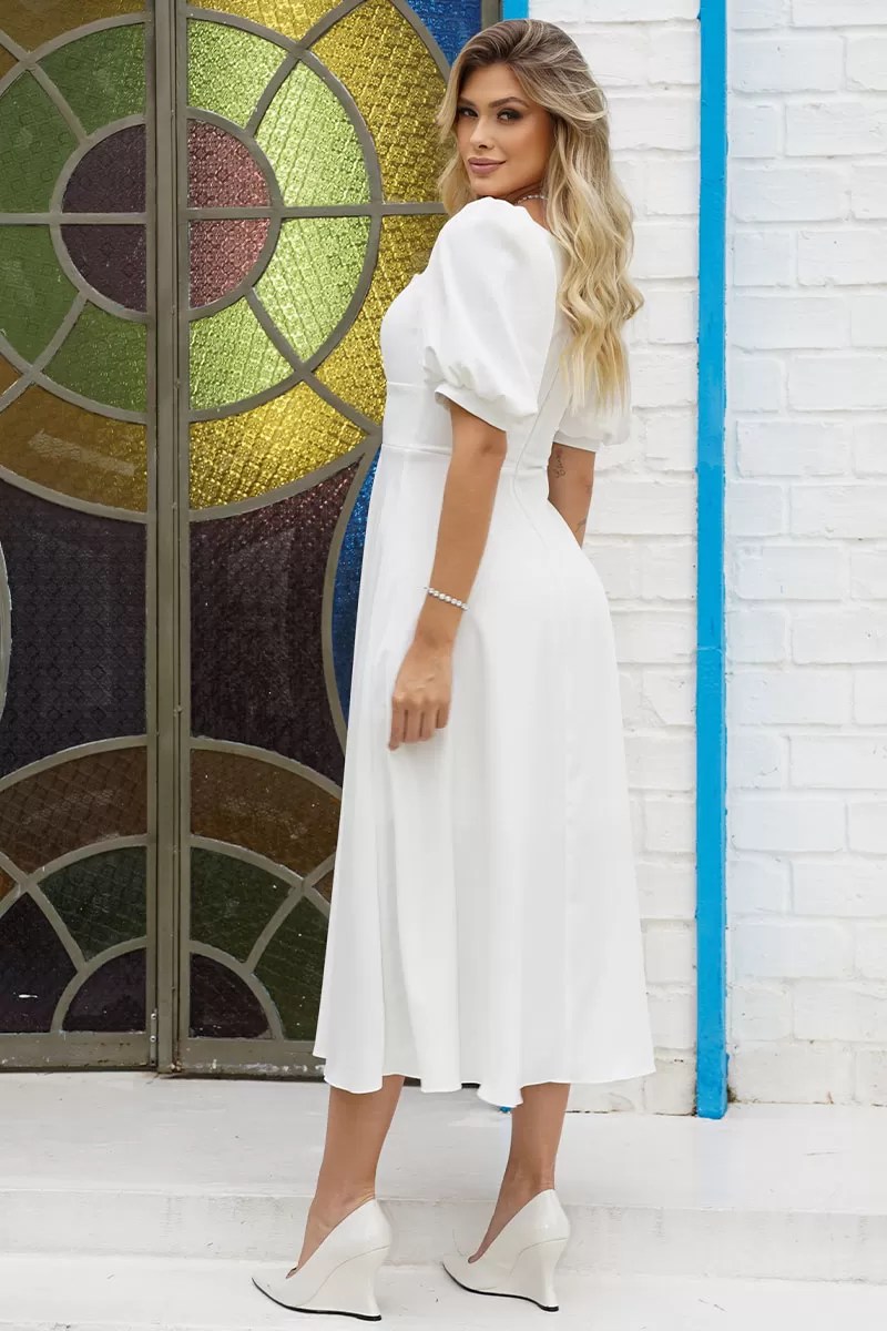 Miss Misses - Daniela Dress 3/4 Sleeve with Off-Shoulder Zipper - 54514030 Miss Misses - Daniela Dress 3/4 Sleeve with Off-Shoulder Zipper - 54514030