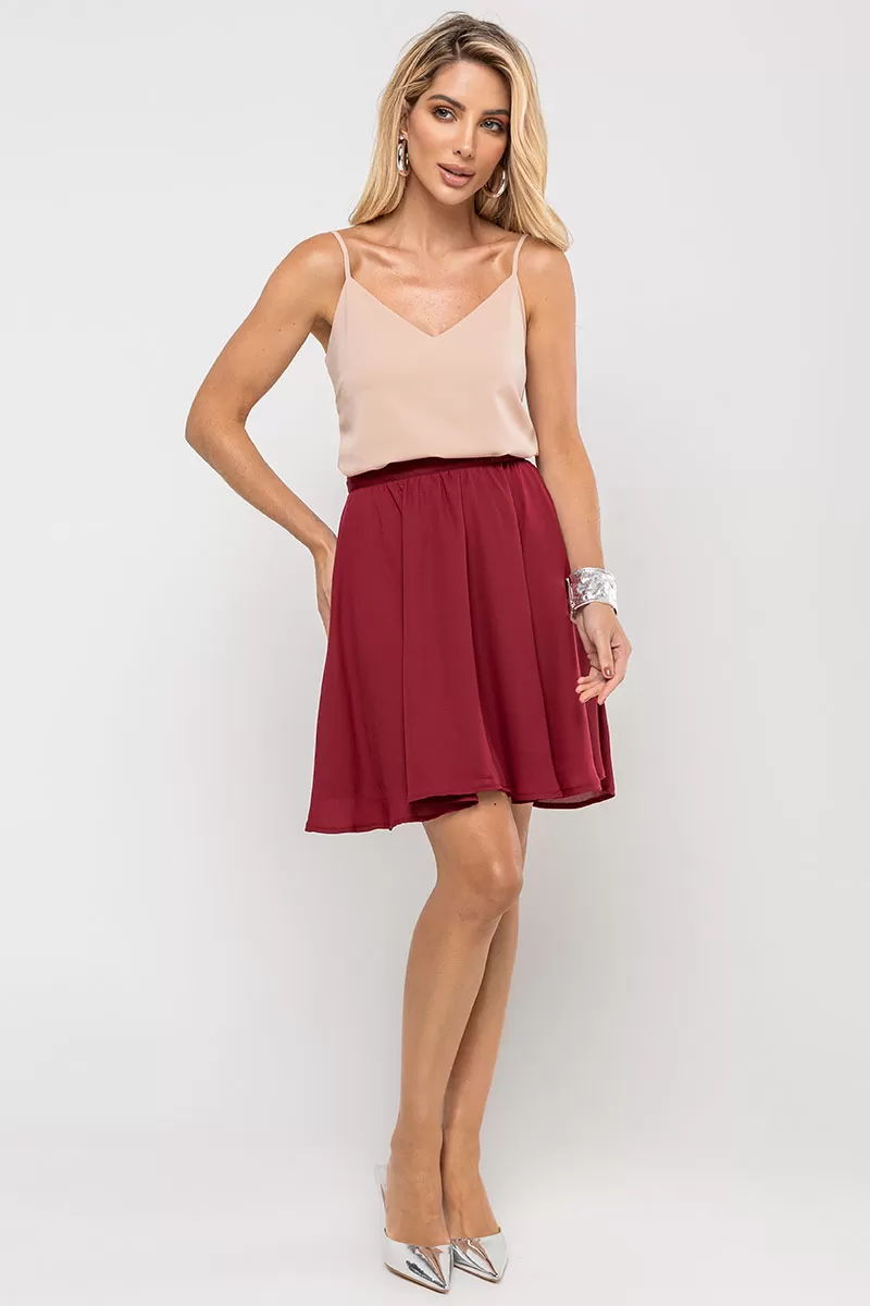 Miss Misses - Vilma Crepe workout skirt with zipper in wine - 54528006 Miss Misses - Vilma Crepe workout skirt with zipper in wine - 54528006