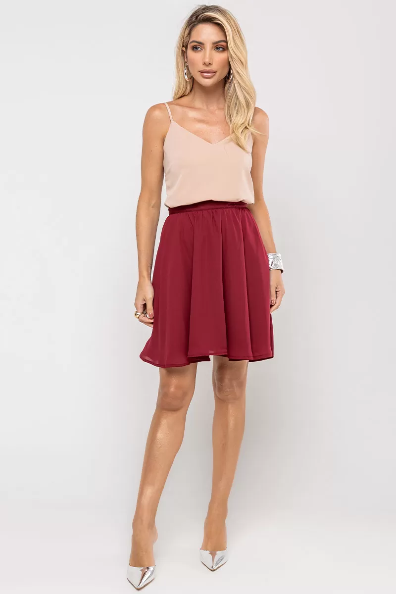 Miss Misses - Vilma Crepe workout skirt with zipper in wine - 54528006 Miss Misses - Vilma Crepe workout skirt with zipper in wine - 54528006