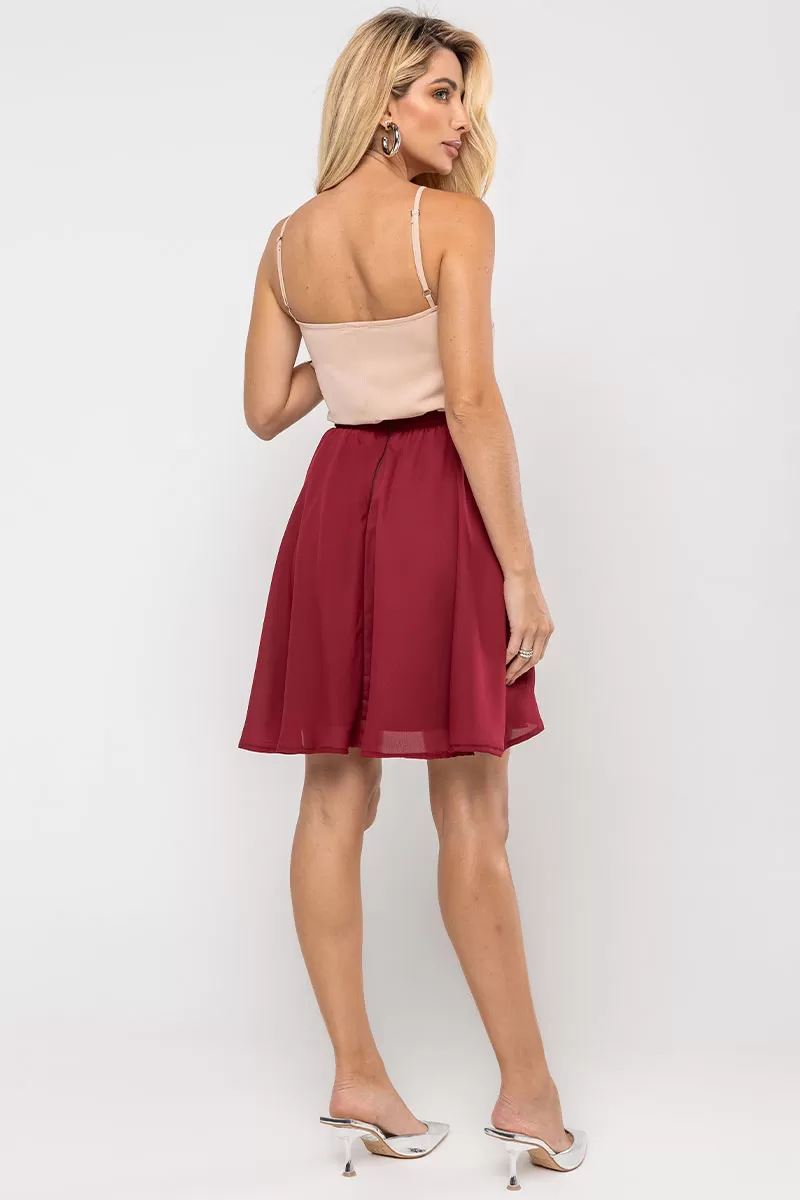 Miss Misses - Vilma Crepe workout skirt with zipper in wine - 54528006 Miss Misses - Vilma Crepe workout skirt with zipper in wine - 54528006