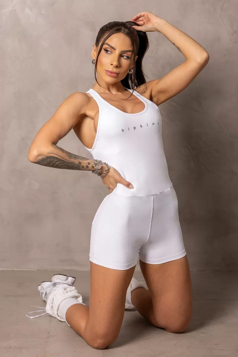 Hipkini - White Sunrise Romper with Push Up - 33331006