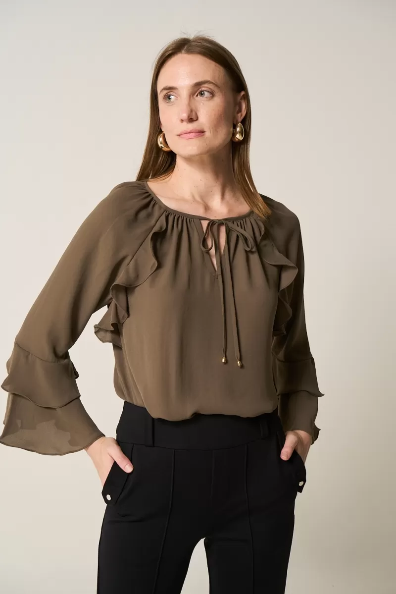 Hidrogênio - DARK GREEN DRESS WITH JABOT - 20273493 Hidrogênio - DARK GREEN DRESS WITH JABOT - 20273493