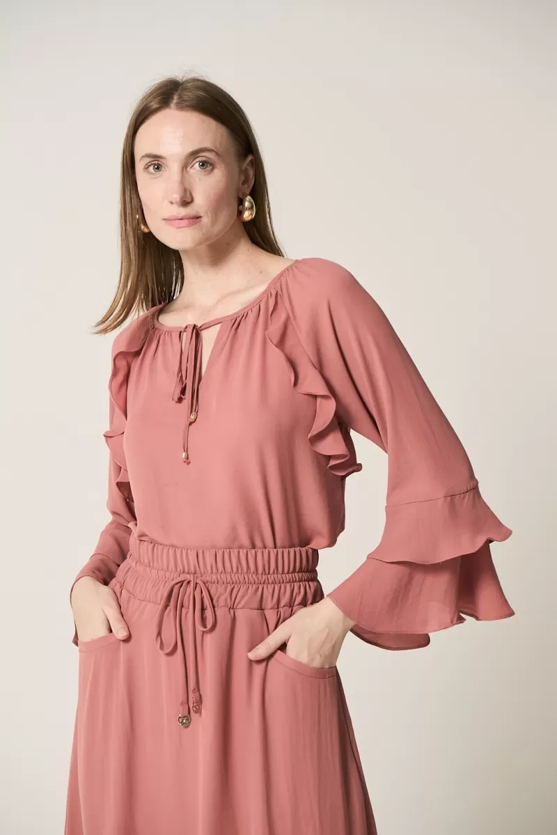 Hidrogênio - DRESS WITH ROSE JABOT - 20273070 Hidrogênio - DRESS WITH ROSE JABOT - 20273070