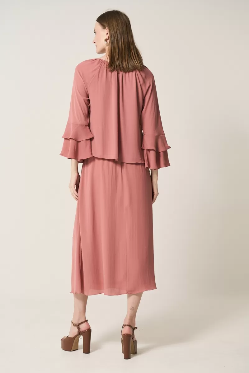 Hidrogênio - DRESS WITH ROSE JABOT - 20273070 Hidrogênio - DRESS WITH ROSE JABOT - 20273070