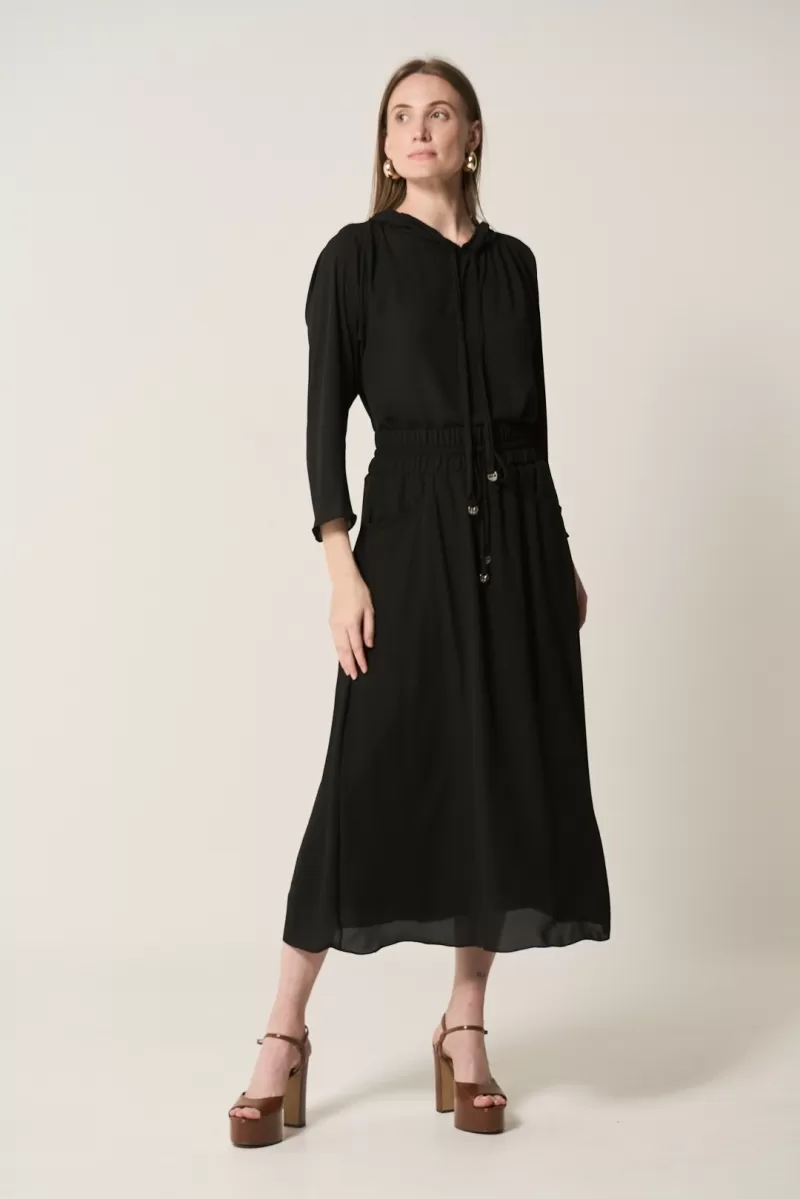 Hidrogênio - GODE SKIRT WITH POCKETS AND BLACK ELASTIC WAISTBAND - 20298001 Hidrogênio - GODE SKIRT WITH POCKETS AND BLACK ELASTIC WAISTBAND - 20298001