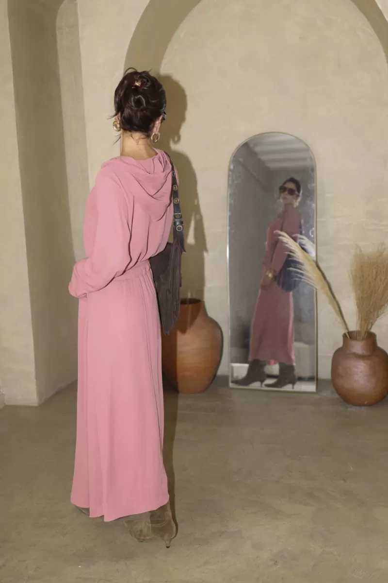 Hidrogênio - GODE SKIRT WITH POCKETS AND PINK ELASTIC WAISTBAND - 20298070 Hidrogênio - GODE SKIRT WITH POCKETS AND PINK ELASTIC WAISTBAND - 20298070
