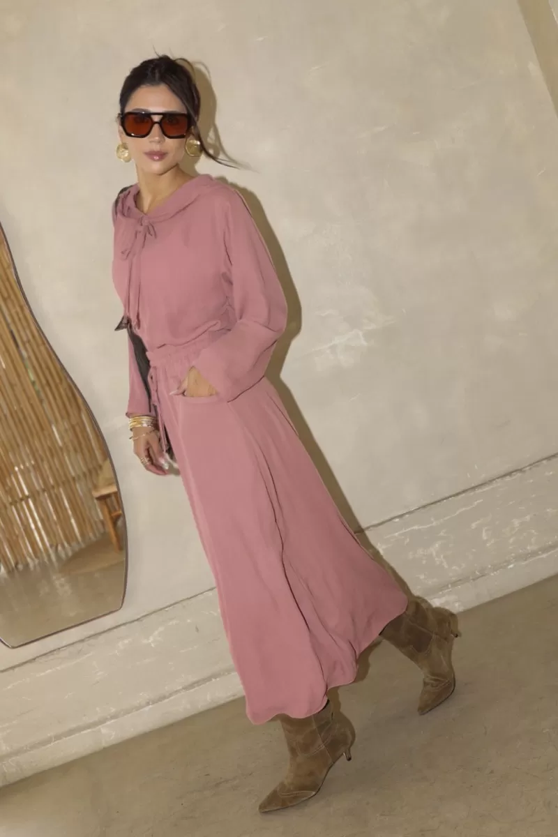 Hidrogênio - GODE SKIRT WITH POCKETS AND PINK ELASTIC WAISTBAND - 20298070 Hidrogênio - GODE SKIRT WITH POCKETS AND PINK ELASTIC WAISTBAND - 20298070