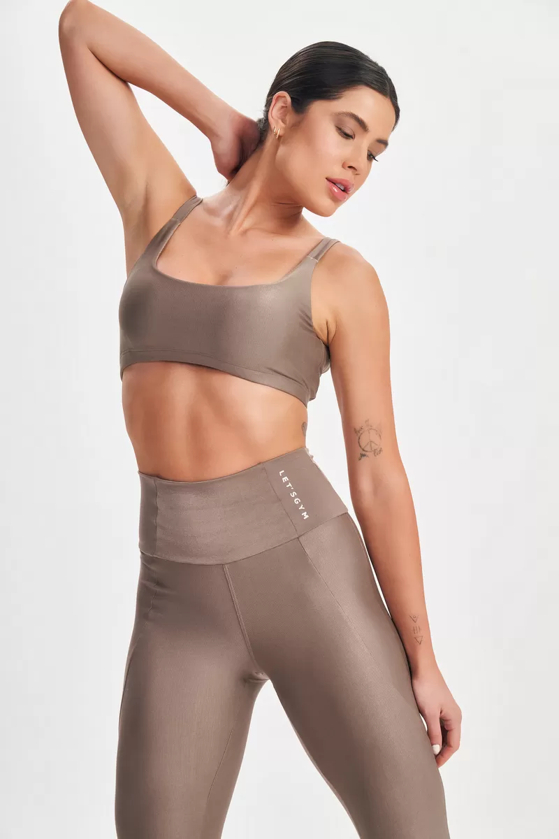 Lets Gym - Minimal Bold Brown Leggings - 2573CT Lets Gym - Minimal Bold Brown Leggings - 2573CT