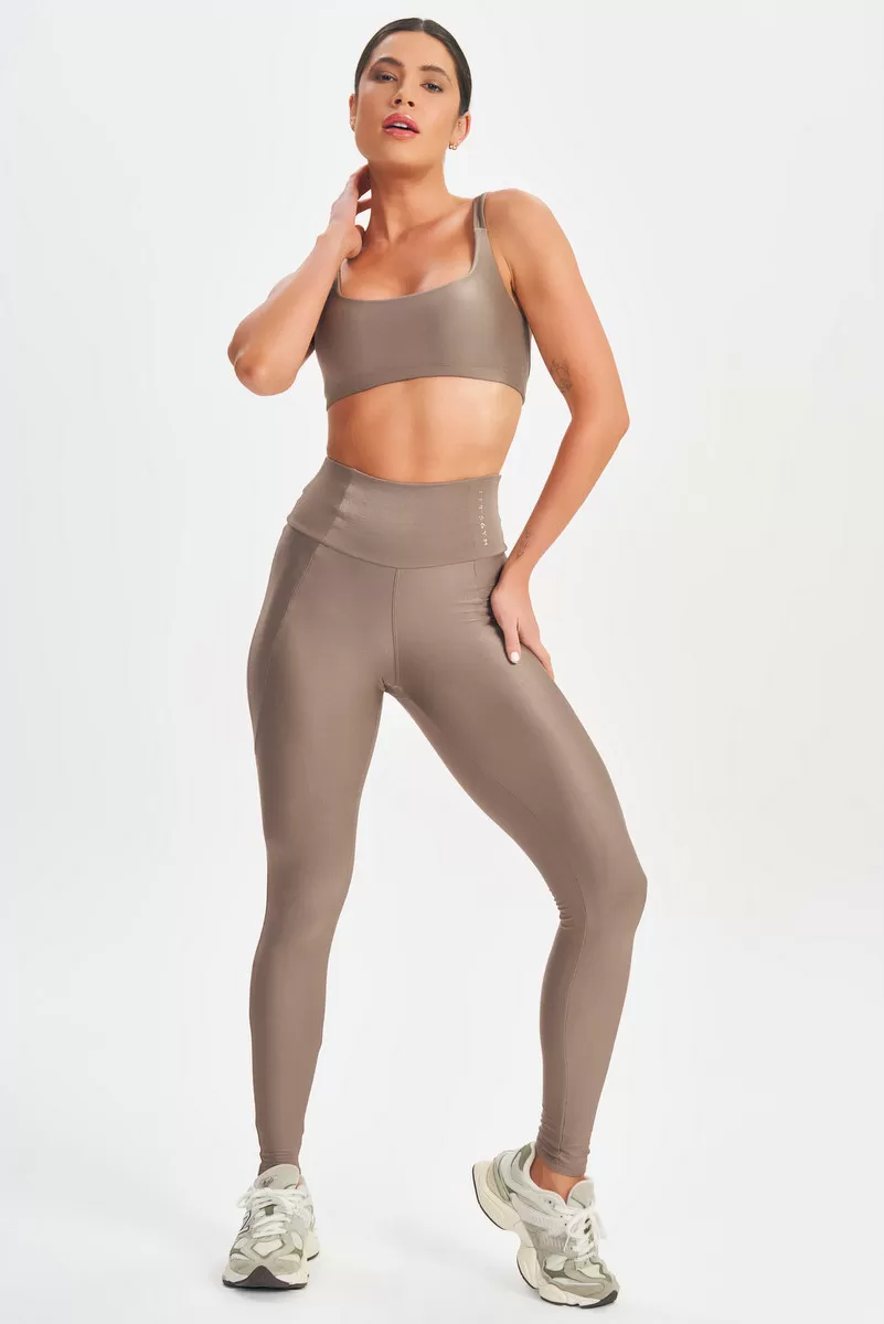 Lets Gym - Minimal Bold Brown Leggings - 2573CT Lets Gym - Minimal Bold Brown Leggings - 2573CT