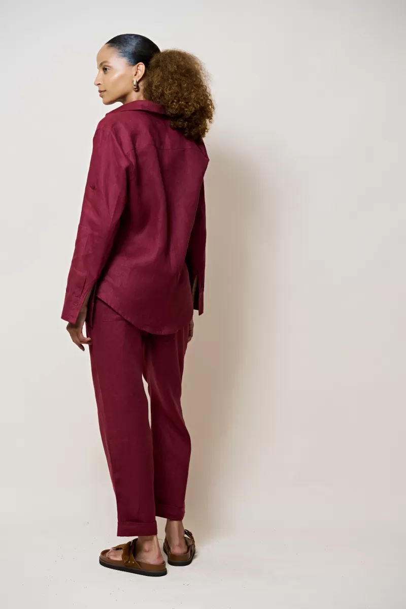 Hidrogênio - 100% WINE LINEN SHIRT - 20379043 Hidrogênio - 100% WINE LINEN SHIRT - 20379043